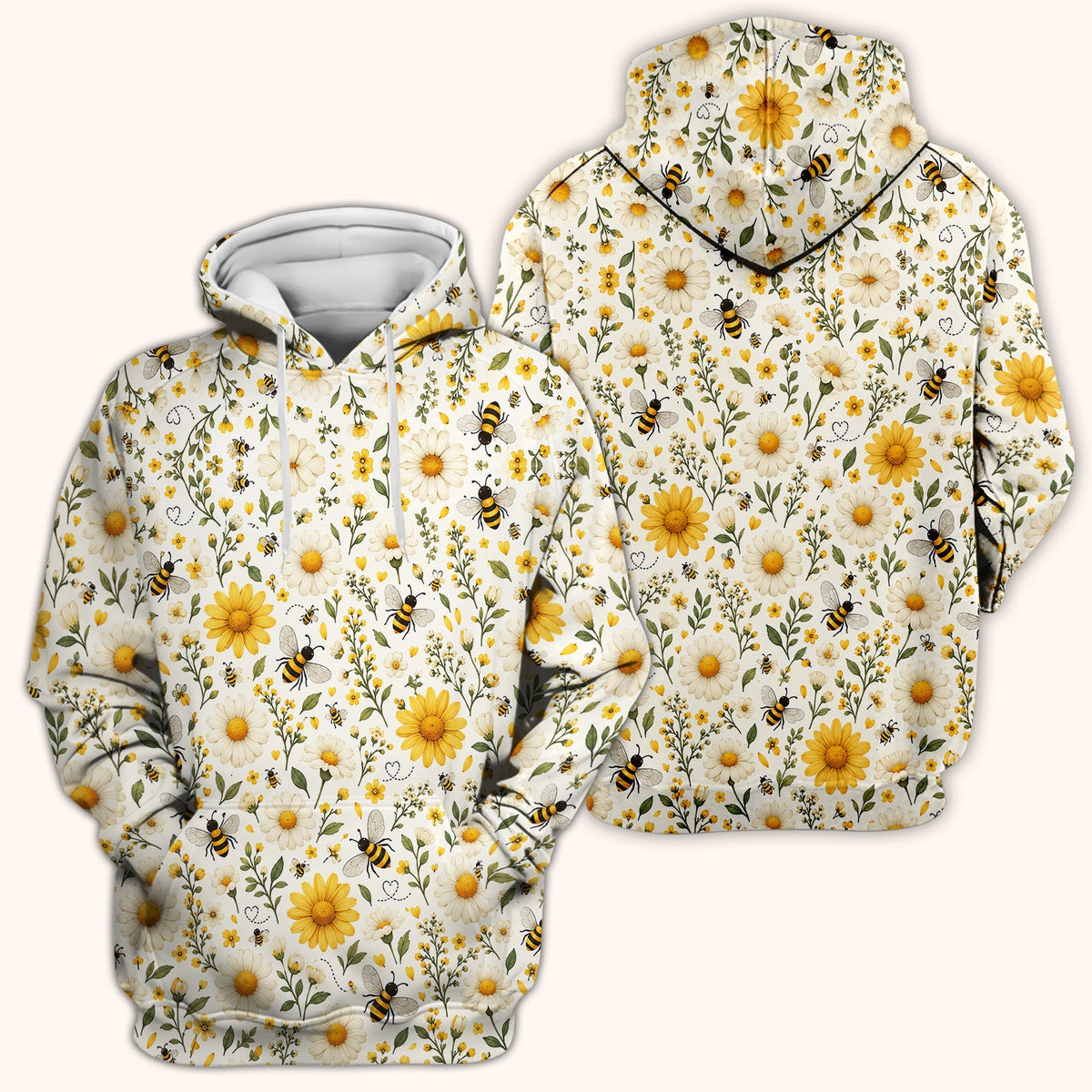Honey Bee Daisy Nurse Scrub Top