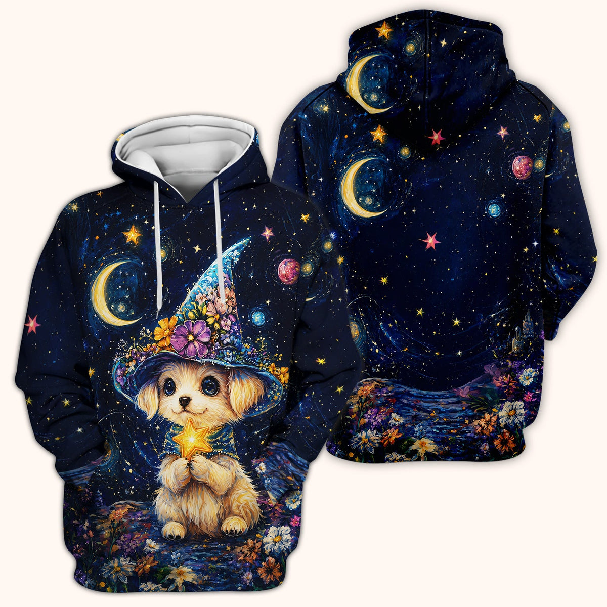 Puppy Wizard Nurse Scrub Top