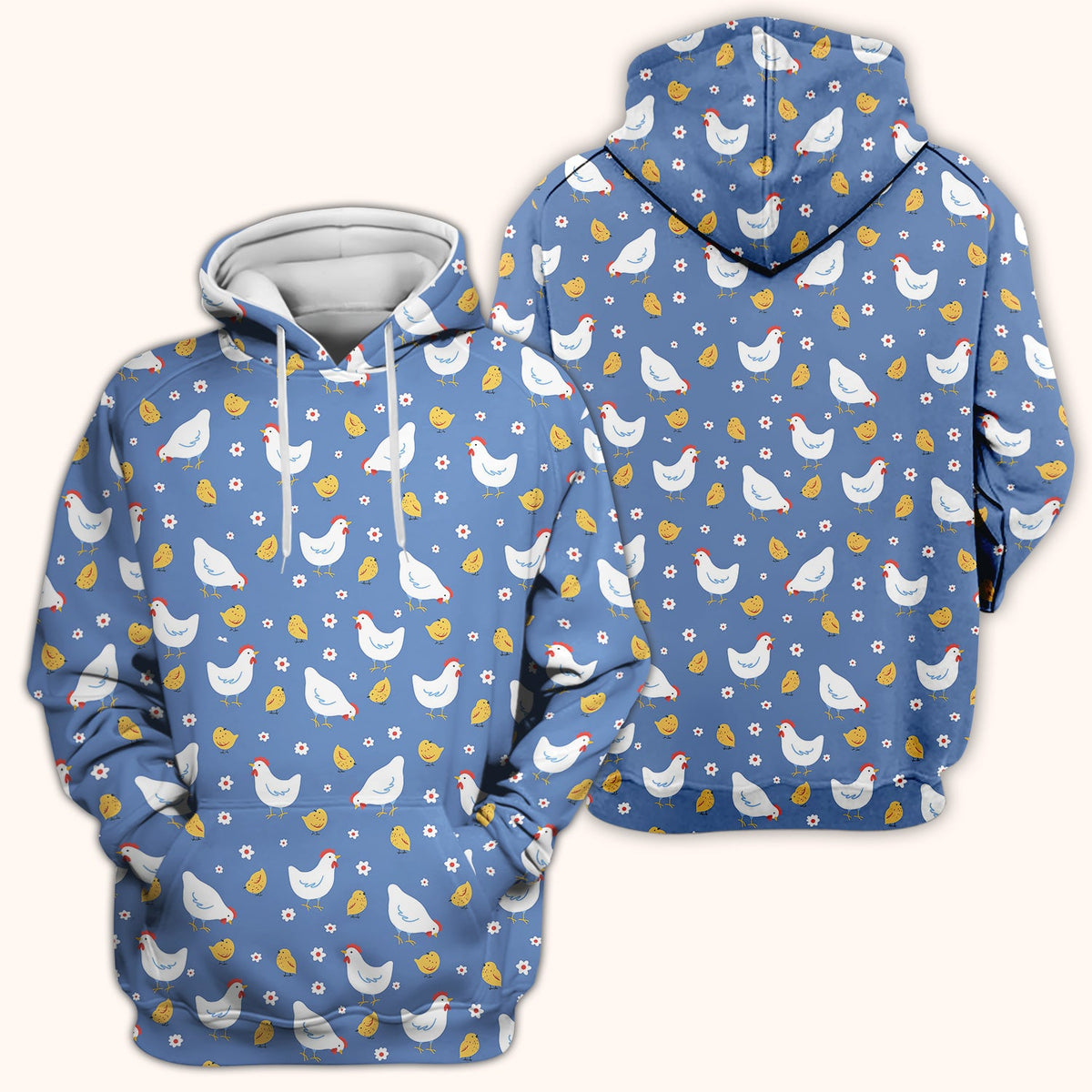 Chicken And Cute Chicks Nurse Scrub Top