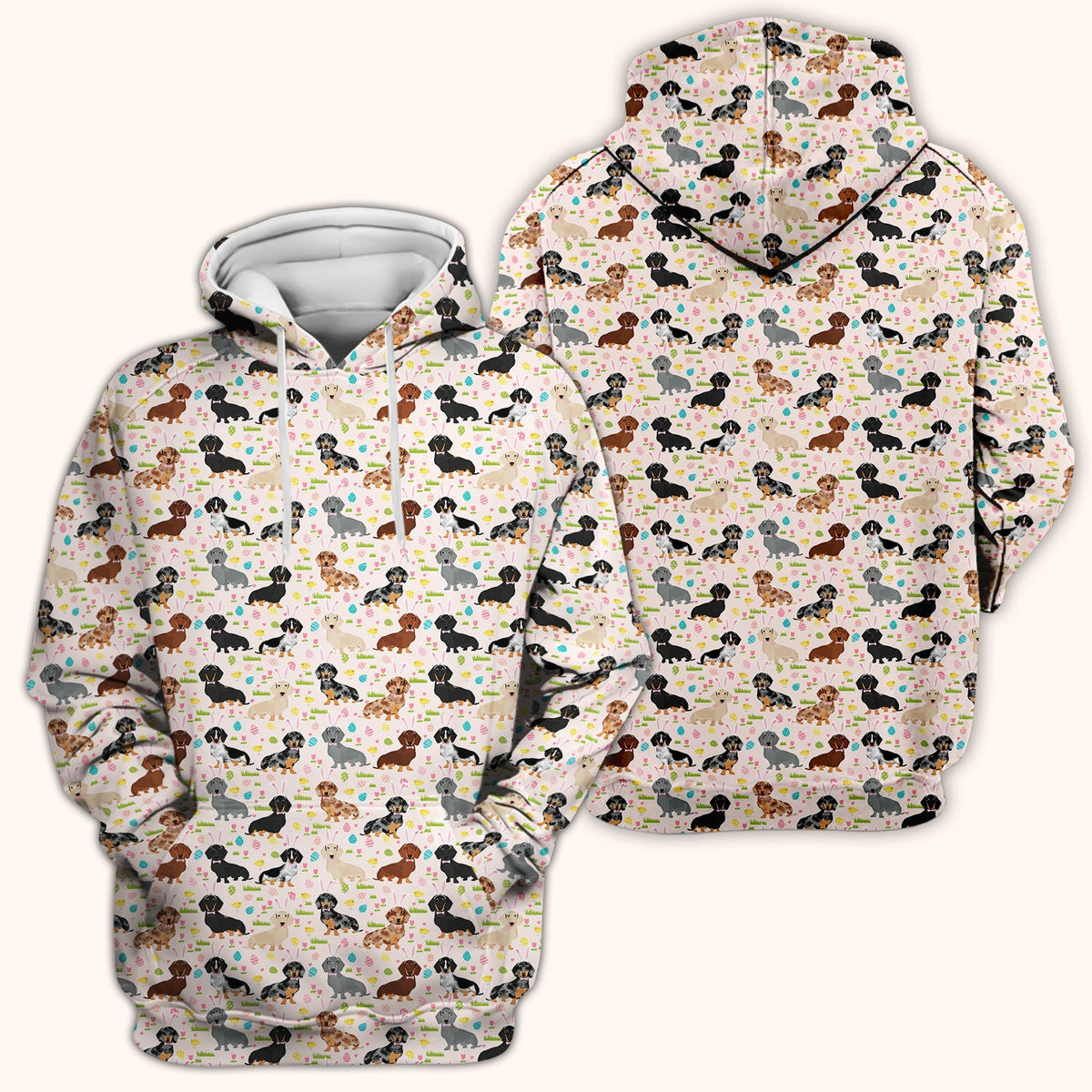 Dachshund Dog Nurse Scrub Top - Easter Gift