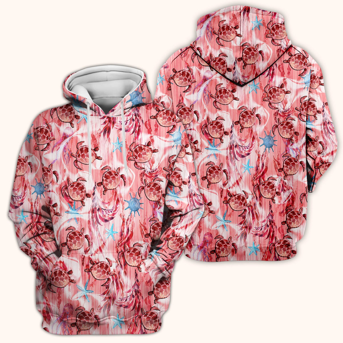Pink Sea Turtle Ocean Nurse Scrub Top
