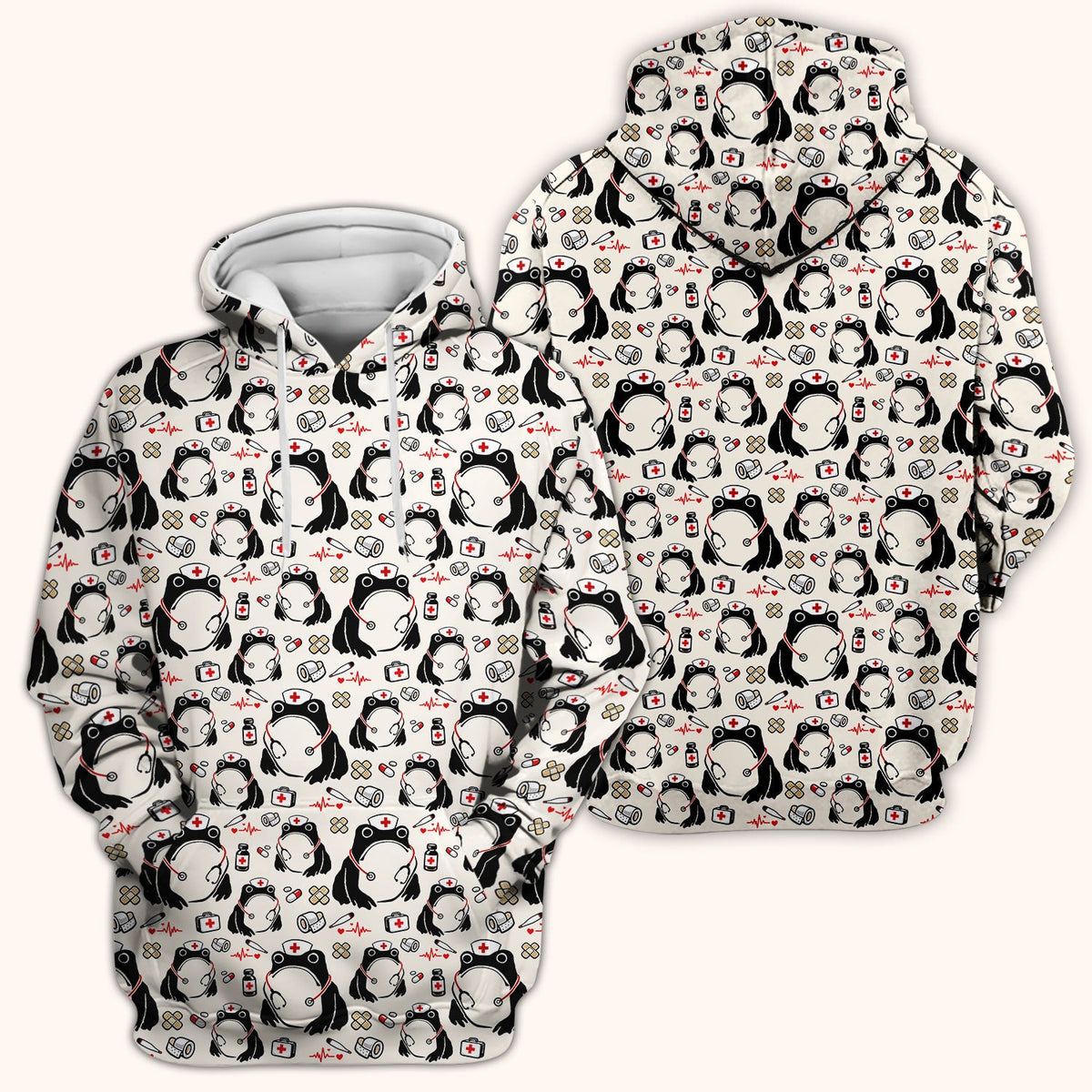 Frog Medical Nurse Scrub Top