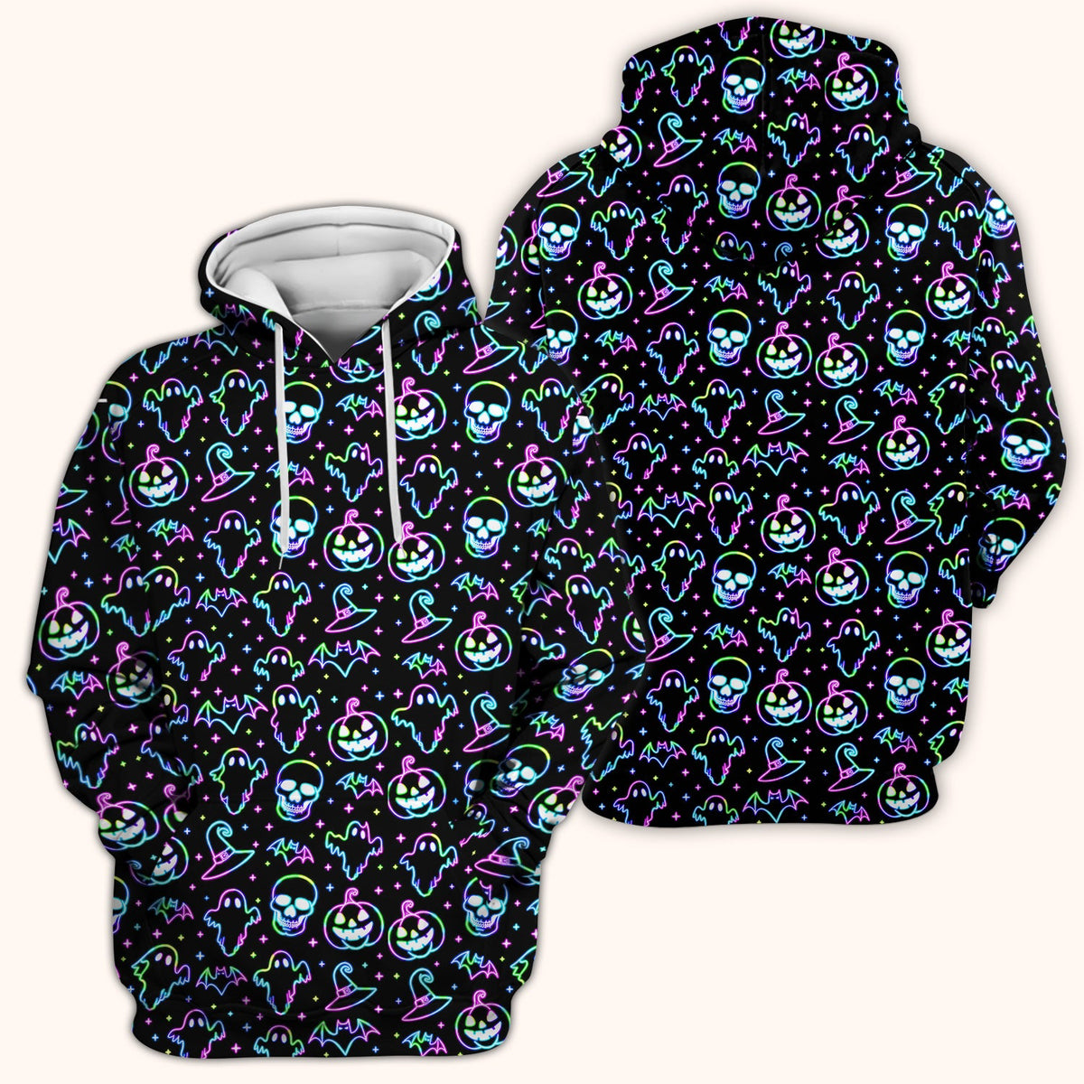 Pumpkin Skull Spooky Nurse Scrub Top
