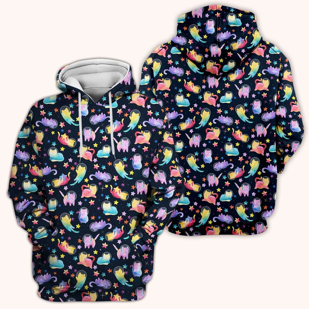 Space Cat Veterinary Nurse Scrub Top