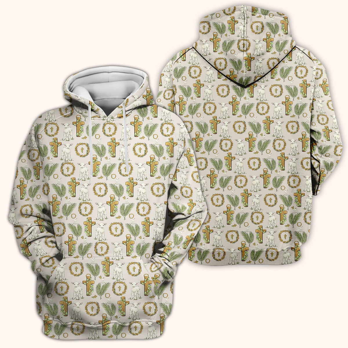 Faith Lamb Cross Nurse Scrub Top