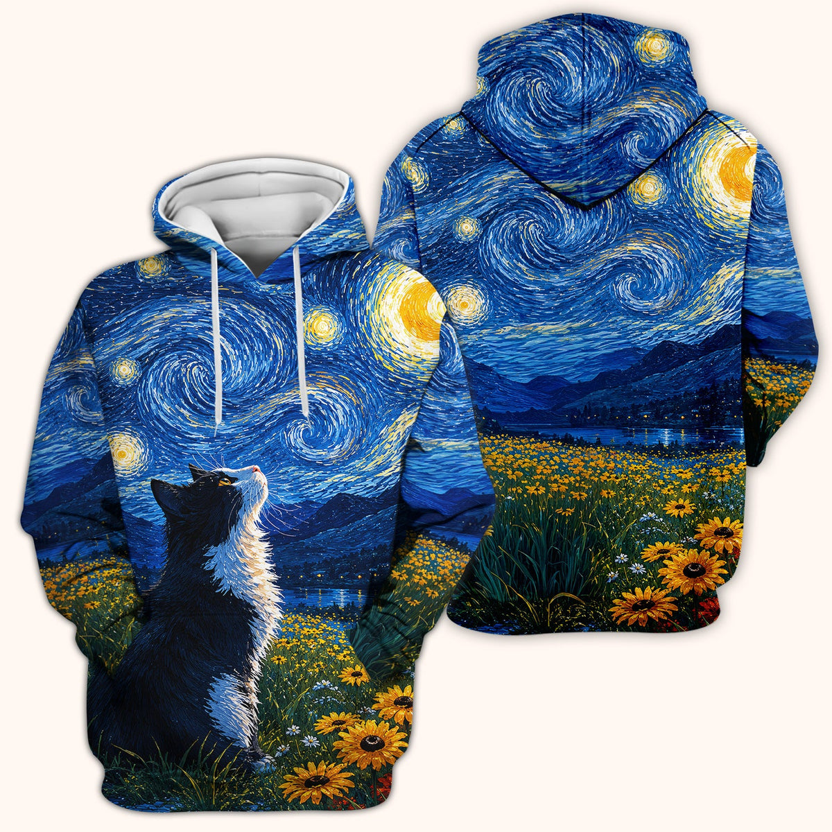 Starry Cat Veterinary Nurse Scrub Top