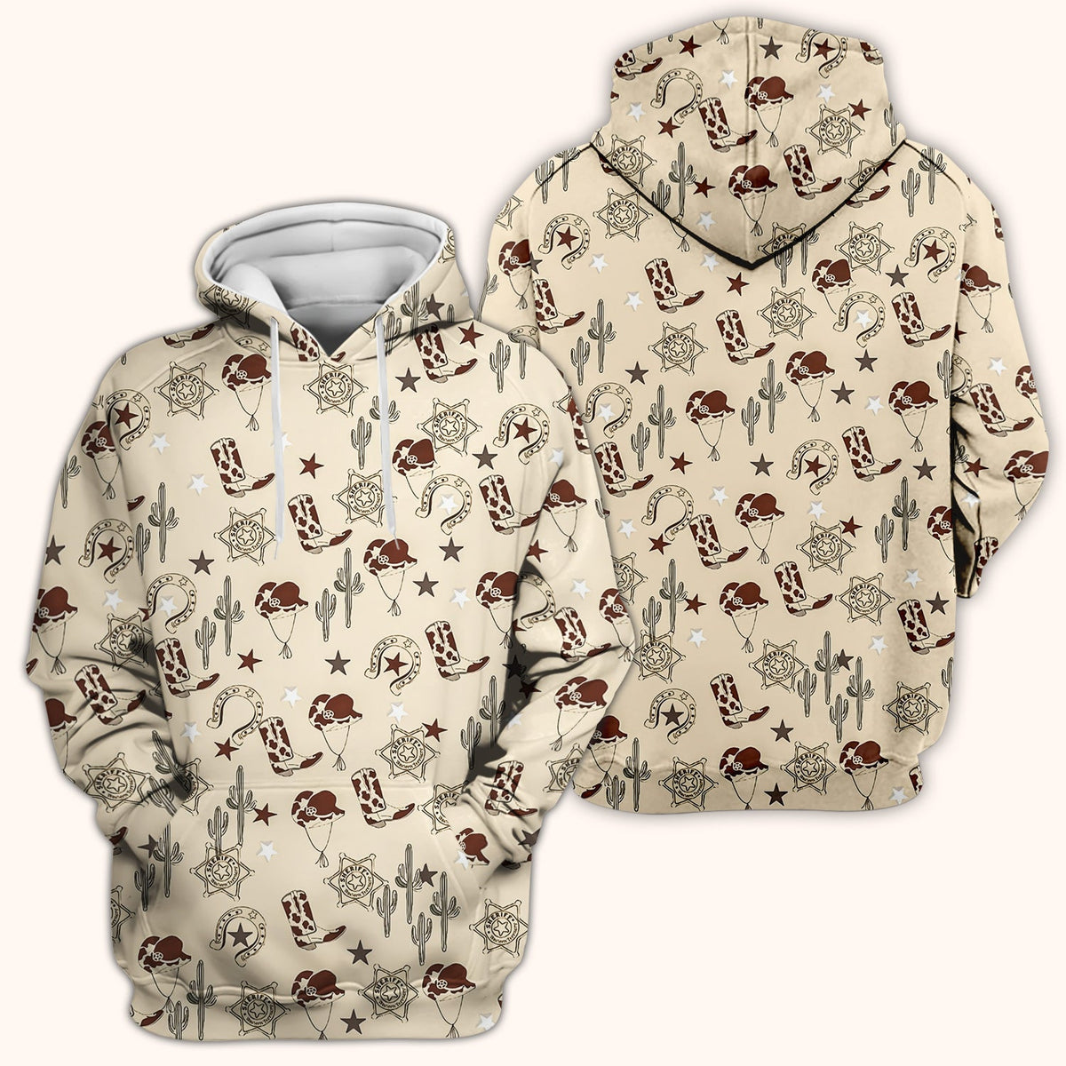 Cowboy Hats & Boots Nurse Scrub Top