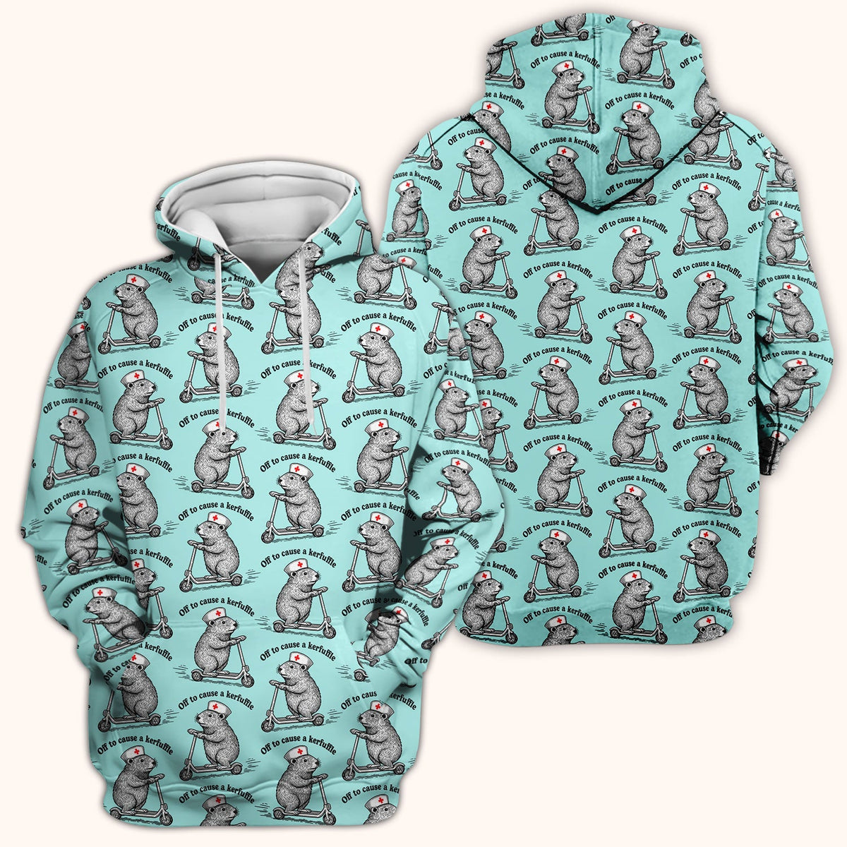 Mouse Scooter Nurse Scrub Top