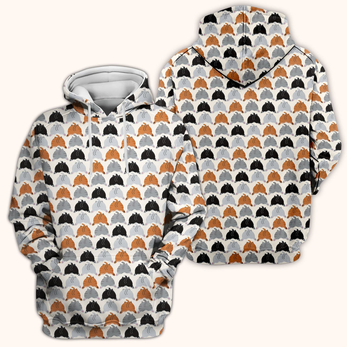 Multicolor Cat Nurse Scrub Top