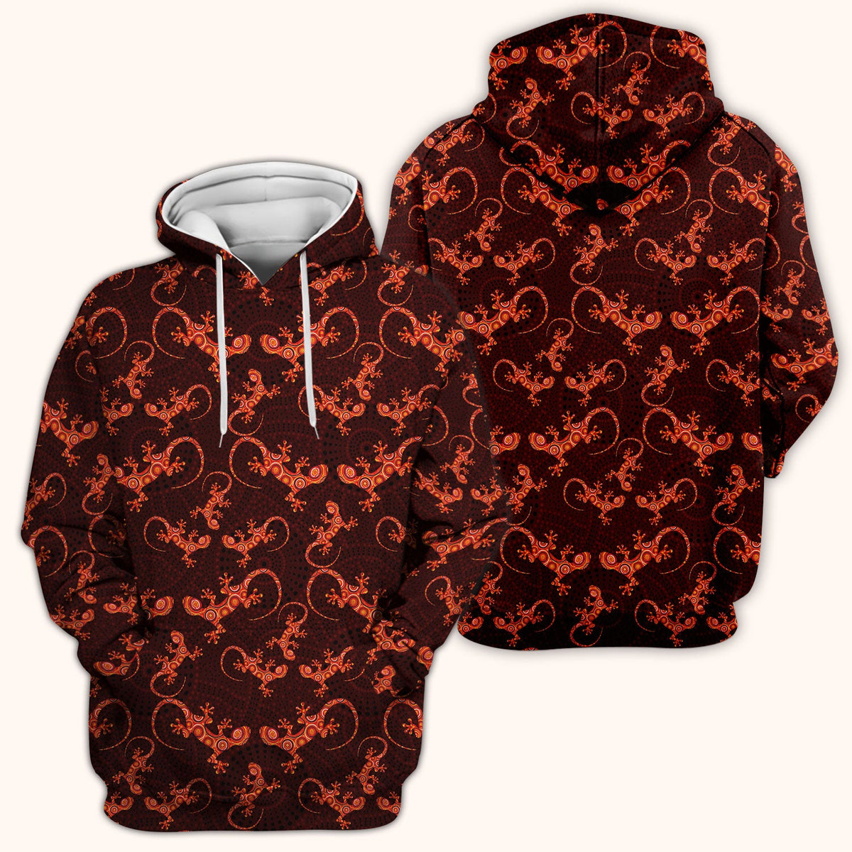 Australian Gecko Dot Art Inspired Medical Scrub Top - Women Uniform