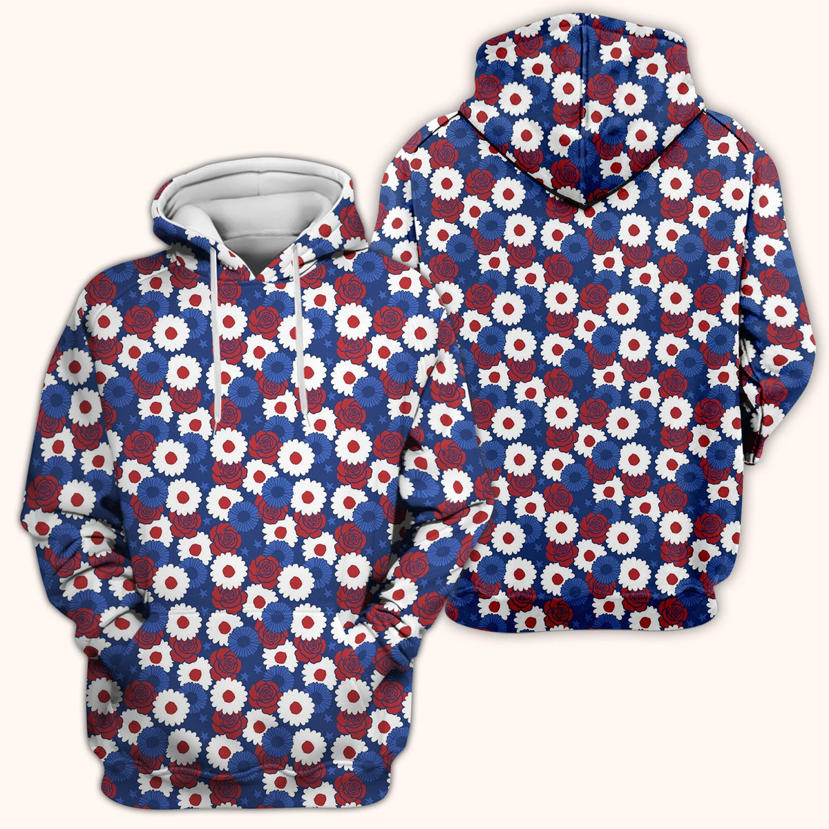 Daisy Rose Floral Nurse Scrub Top