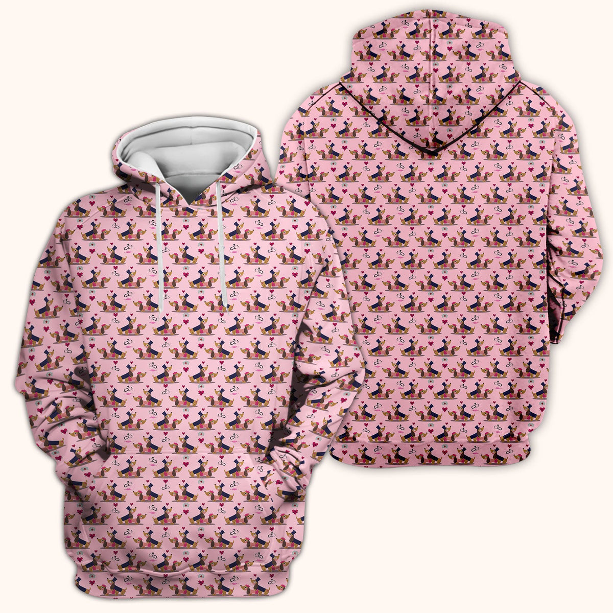 Dachshund Nurse Scrub Top - Valentines Day Gift