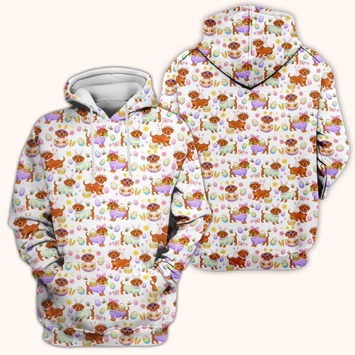 Easter Dachshund Nurse Scrub Top