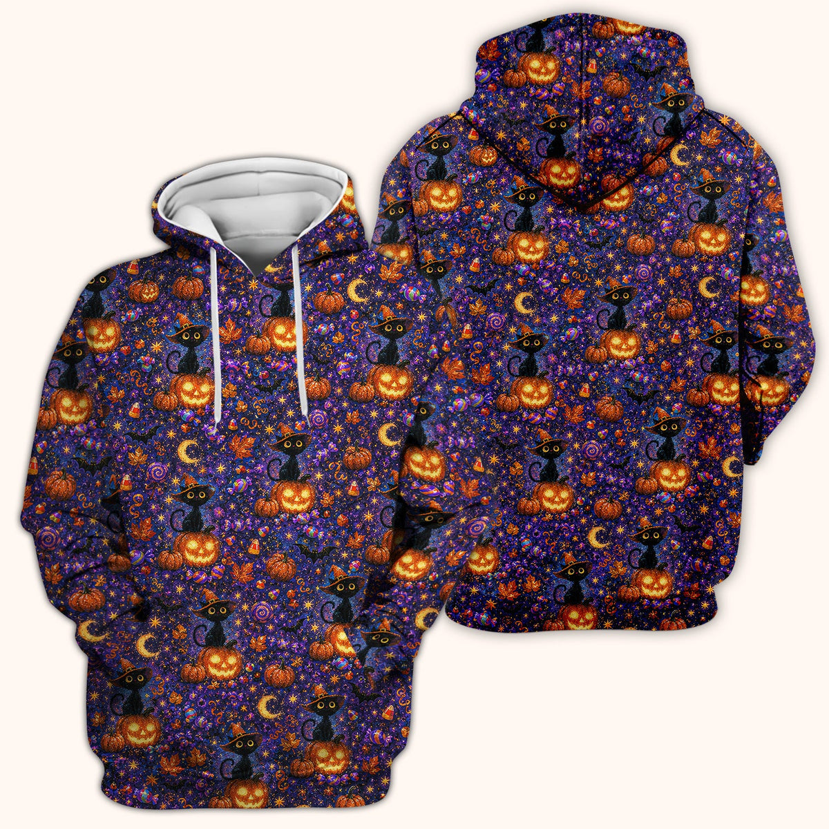 Mystical Witch Cat Nurse Scrub Top - Halloween Gift
