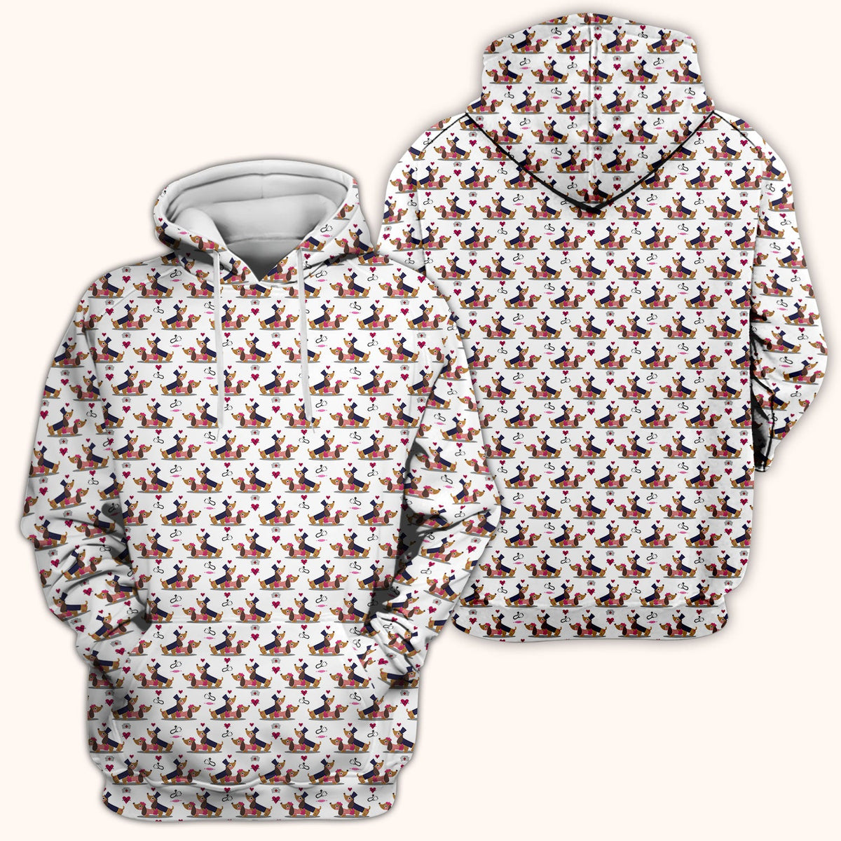 Dachshund Nurse Scrub Top - Valentines Day Gift