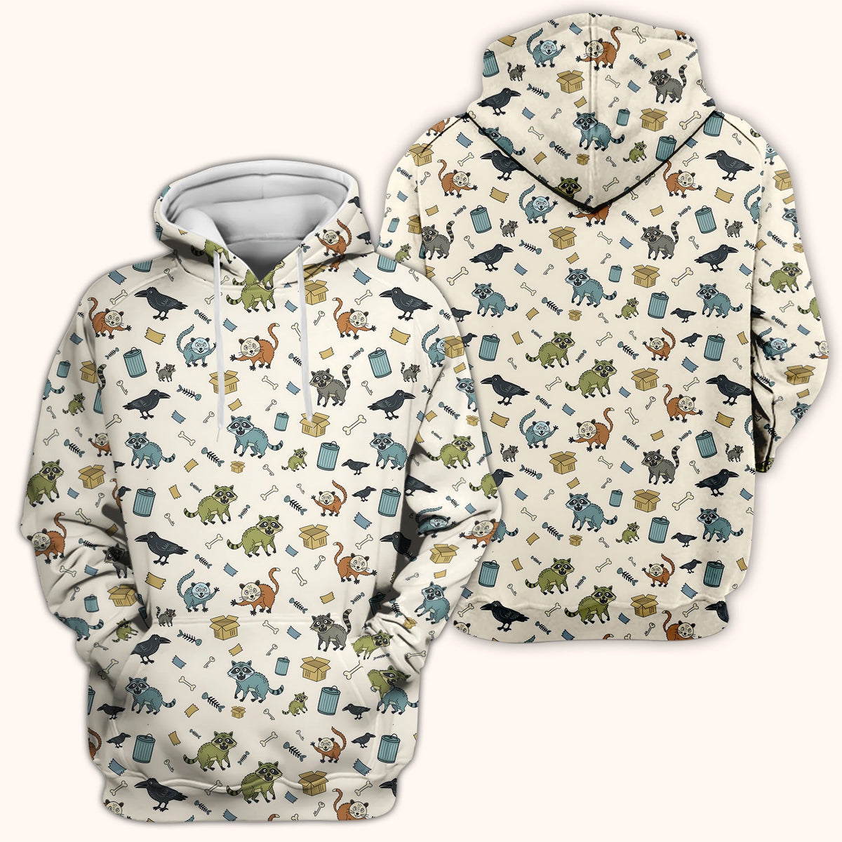 Trash Raccoon Nurse Scrub Top