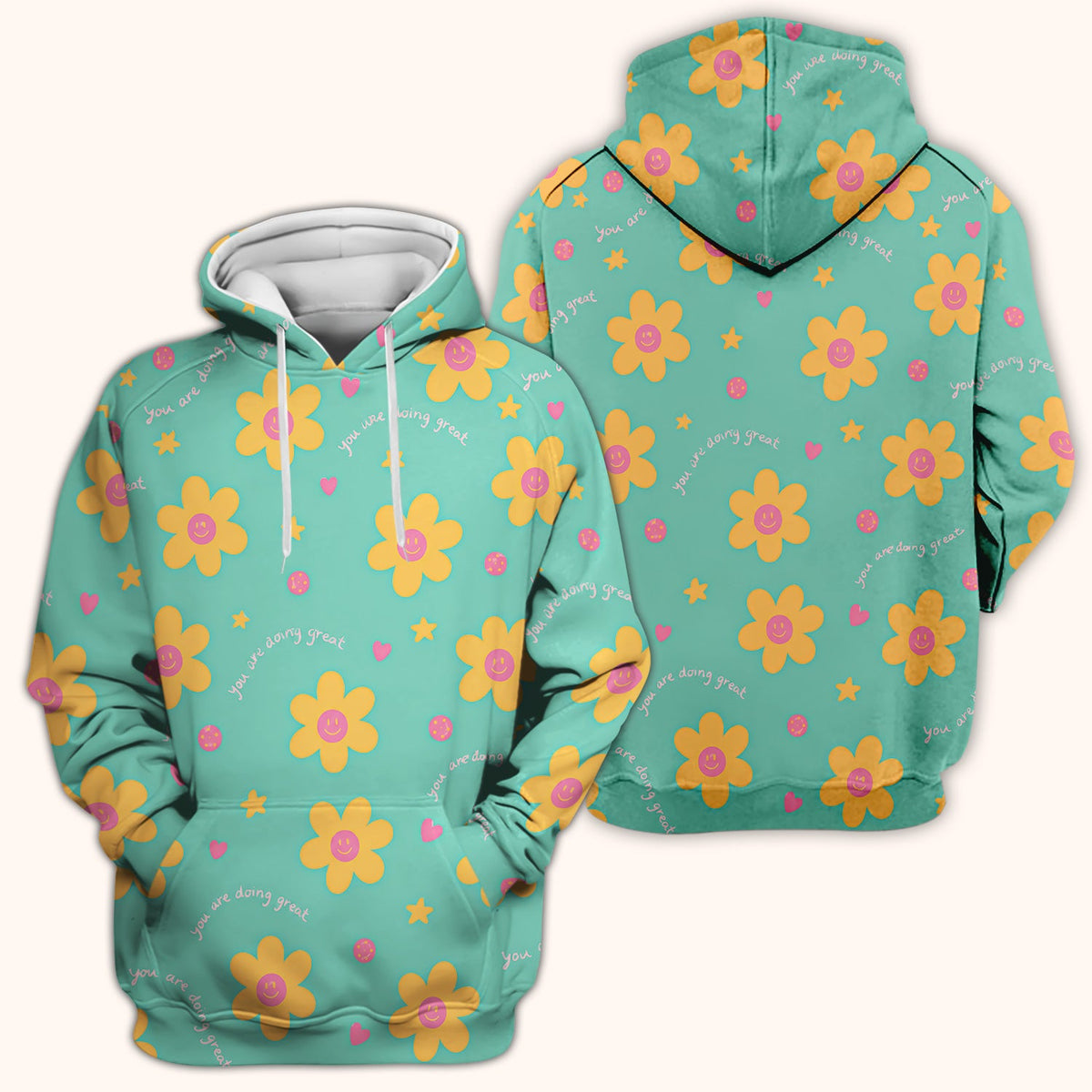 Smiley Flower Nurse Scrub Top