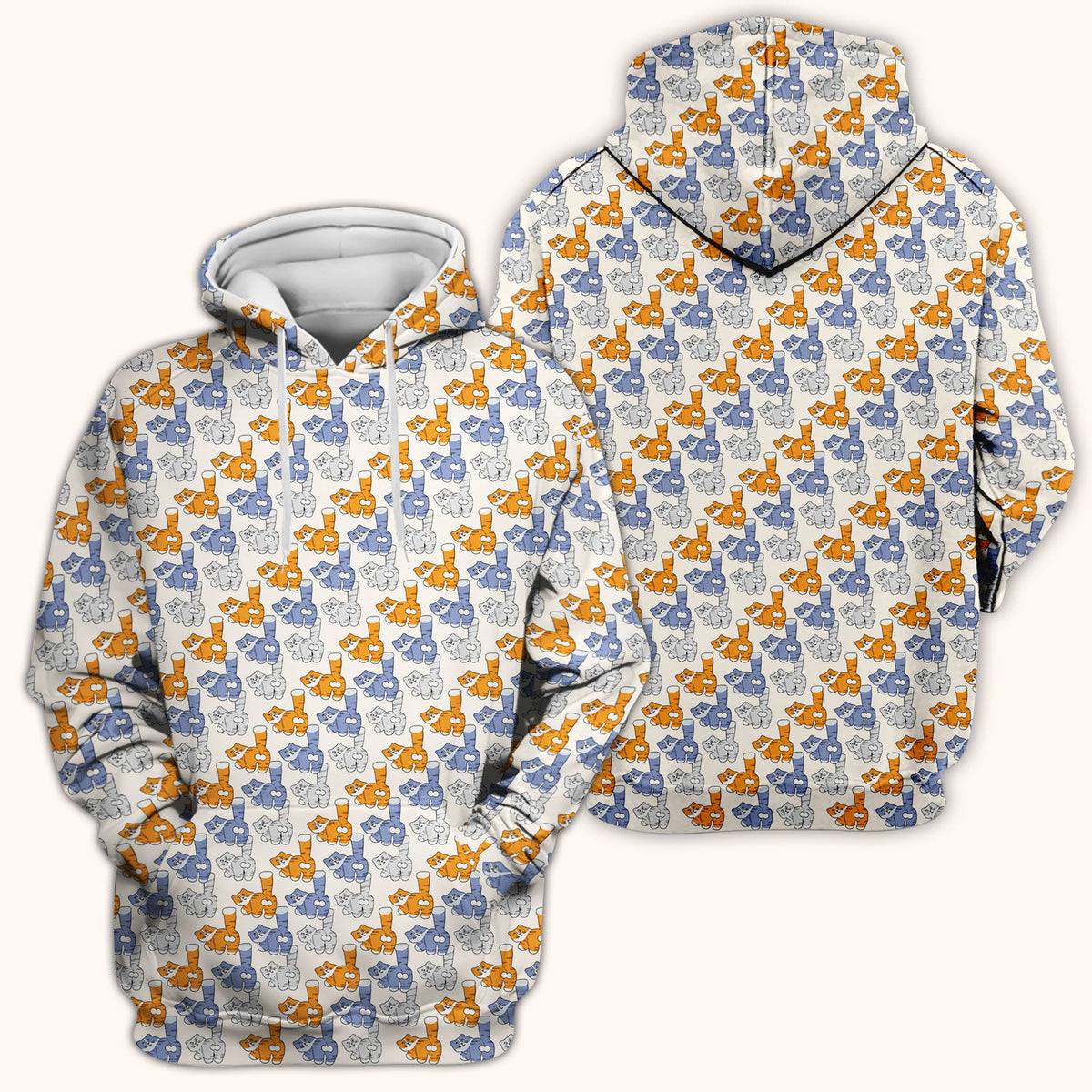 Cartoon Cat Nurse Scrub Top
