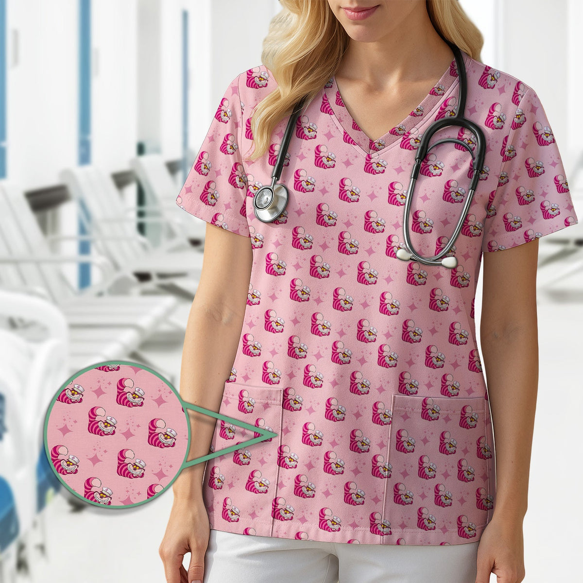 Pink Mouse Nurse Shirt