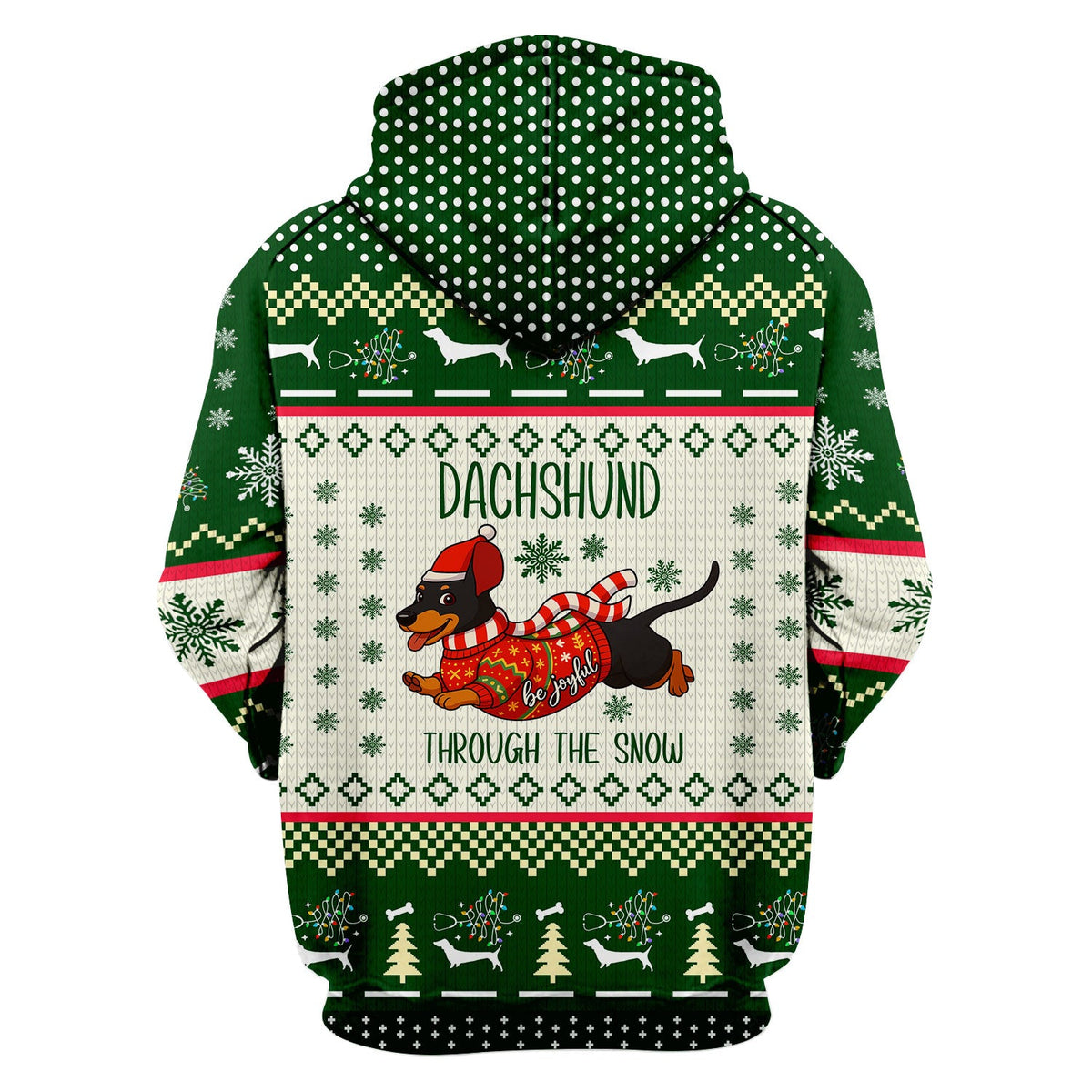 Wiener Dog Through The Snow Christmas Nurse Scrub Top