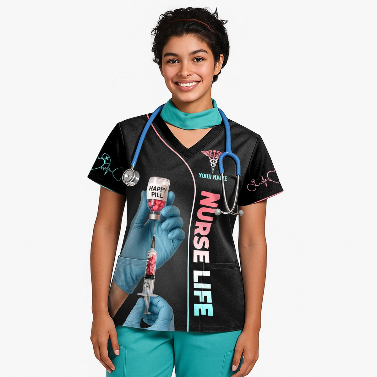 Personalized Happy Pill Nurse Shirt