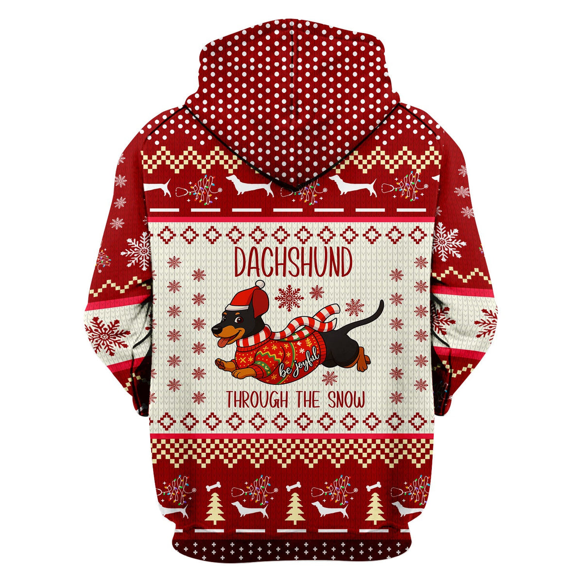 Wiener Dog Through The Snow Christmas Nurse Scrub Top