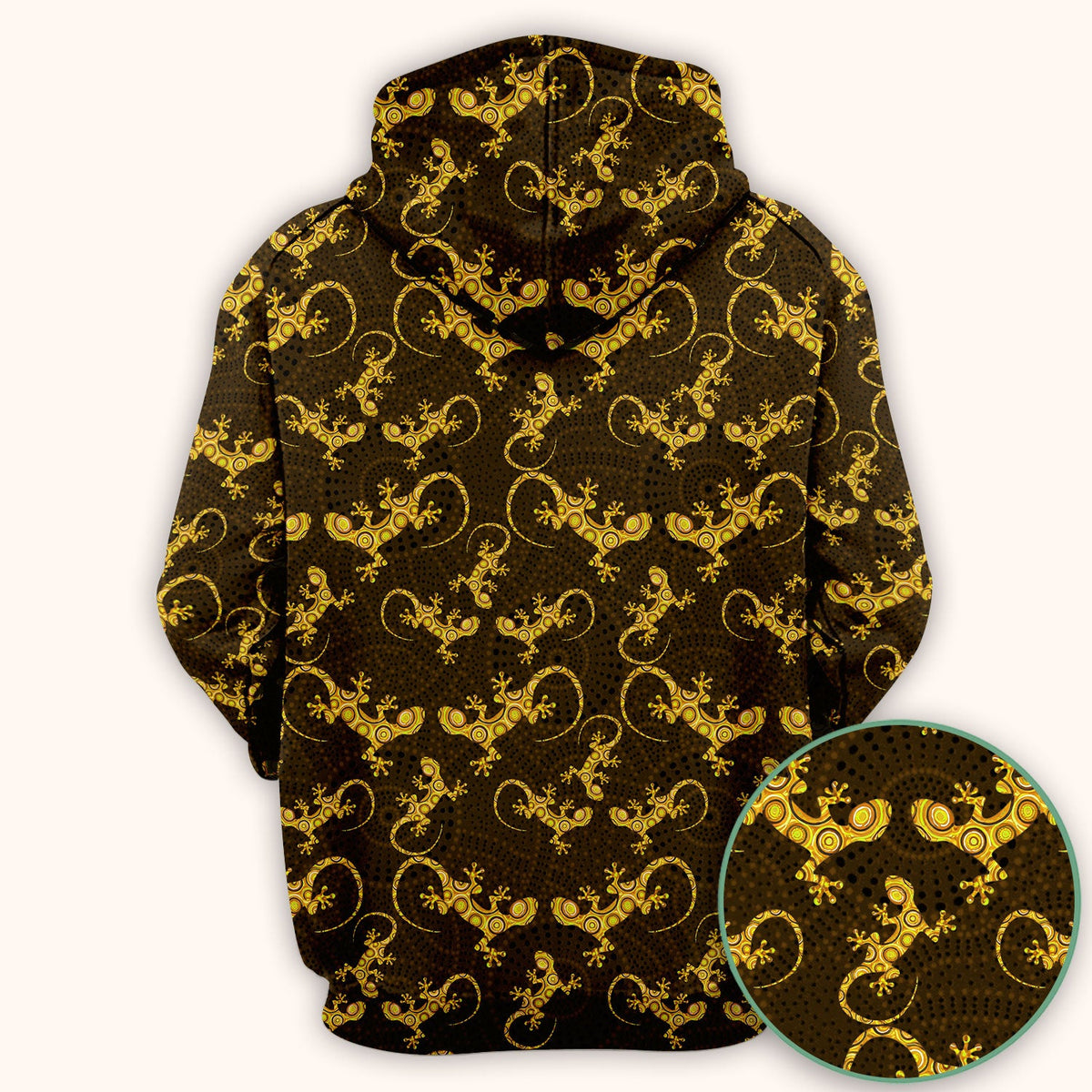 Australian Gecko Dot Art Inspired Medical Scrub Top - Women Uniform