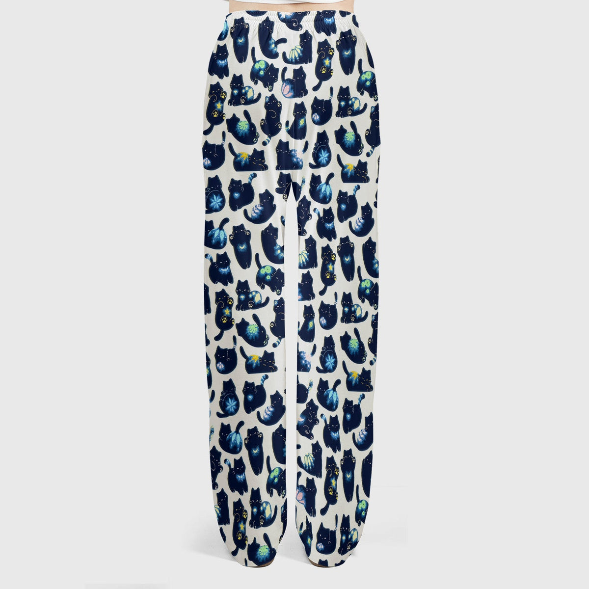 Midnight Black Cat Nurse Scrub Set