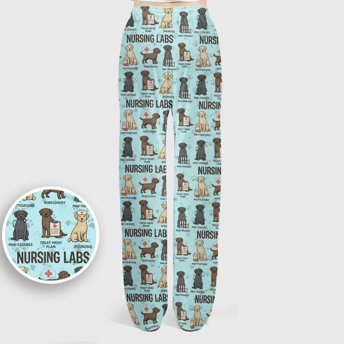 Lab Dog Nurse Scrub Set