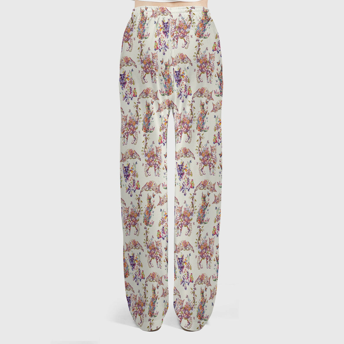 Whimsical Floral Cat Garden Nurse Scrub Set