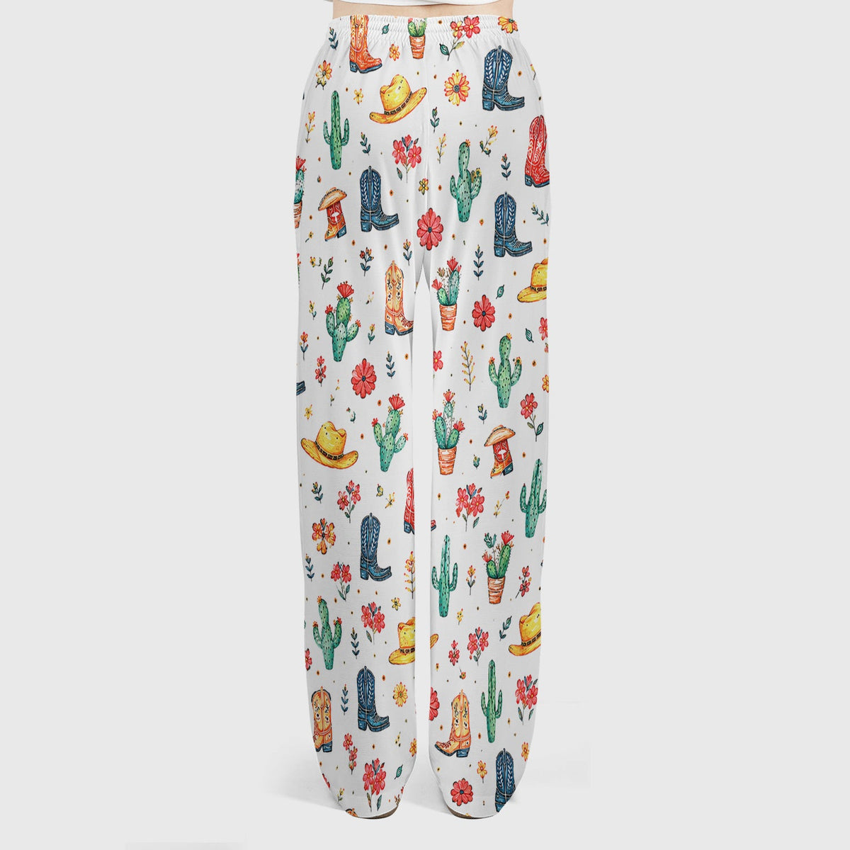 Whimsical Western Cactus Boots Nurse Scrub Set