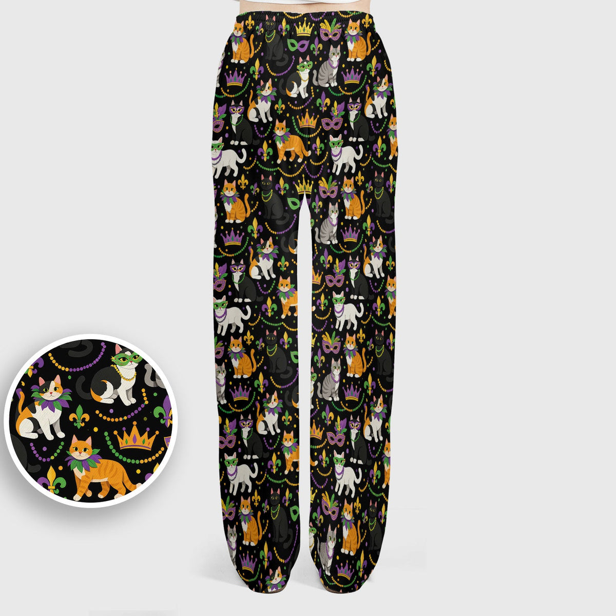 Cat Mardi Gras Nurse Scrub Set