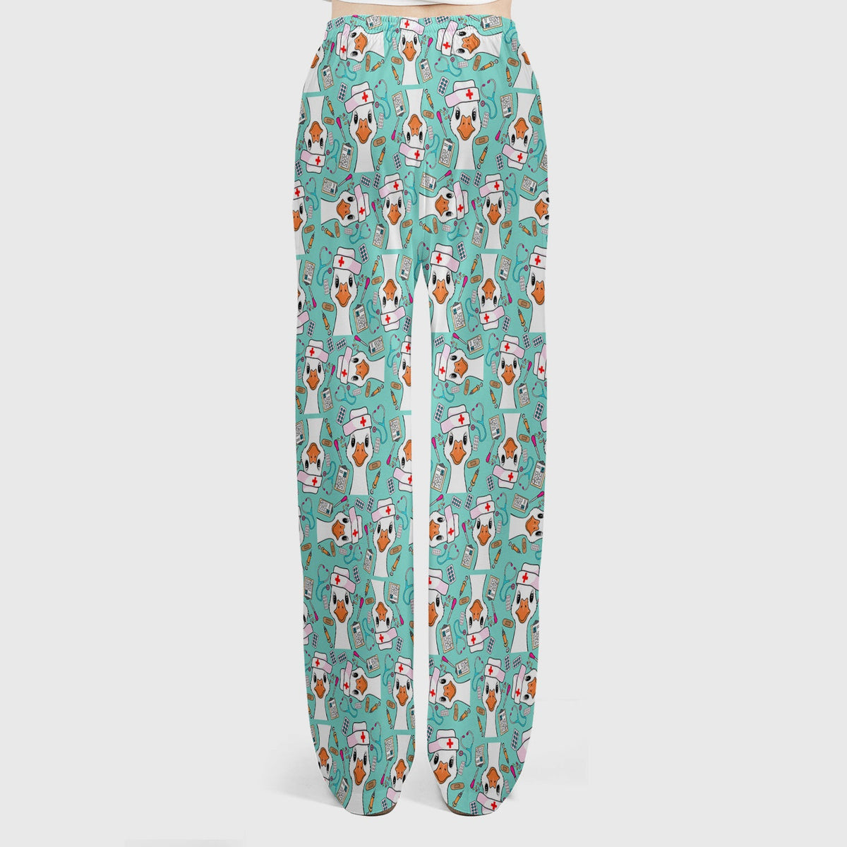 Duck Wearing Hat With Medical Tools Nurse Scrub Set