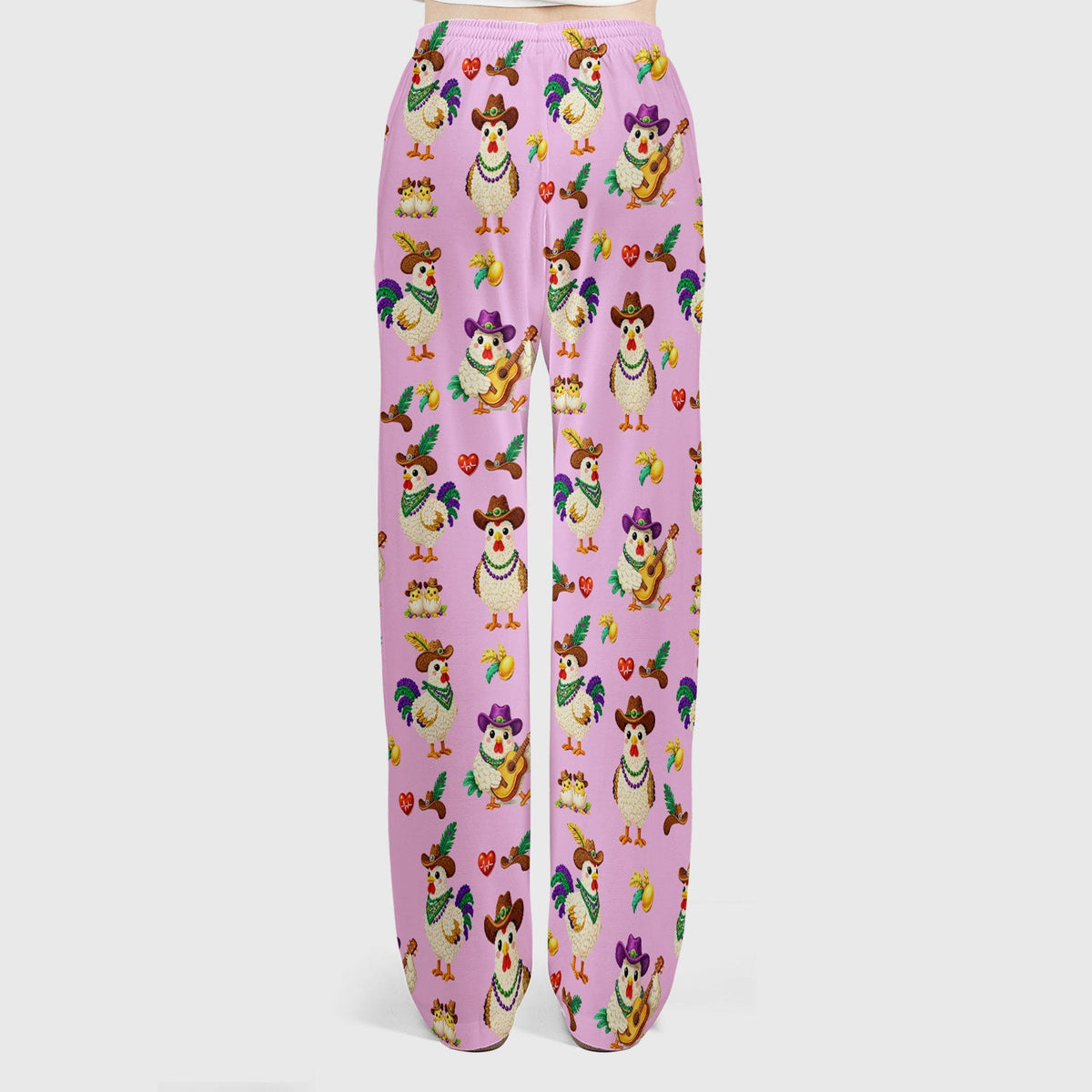 Mardi Gras Rooster Cowboy Nurse Scrub Set