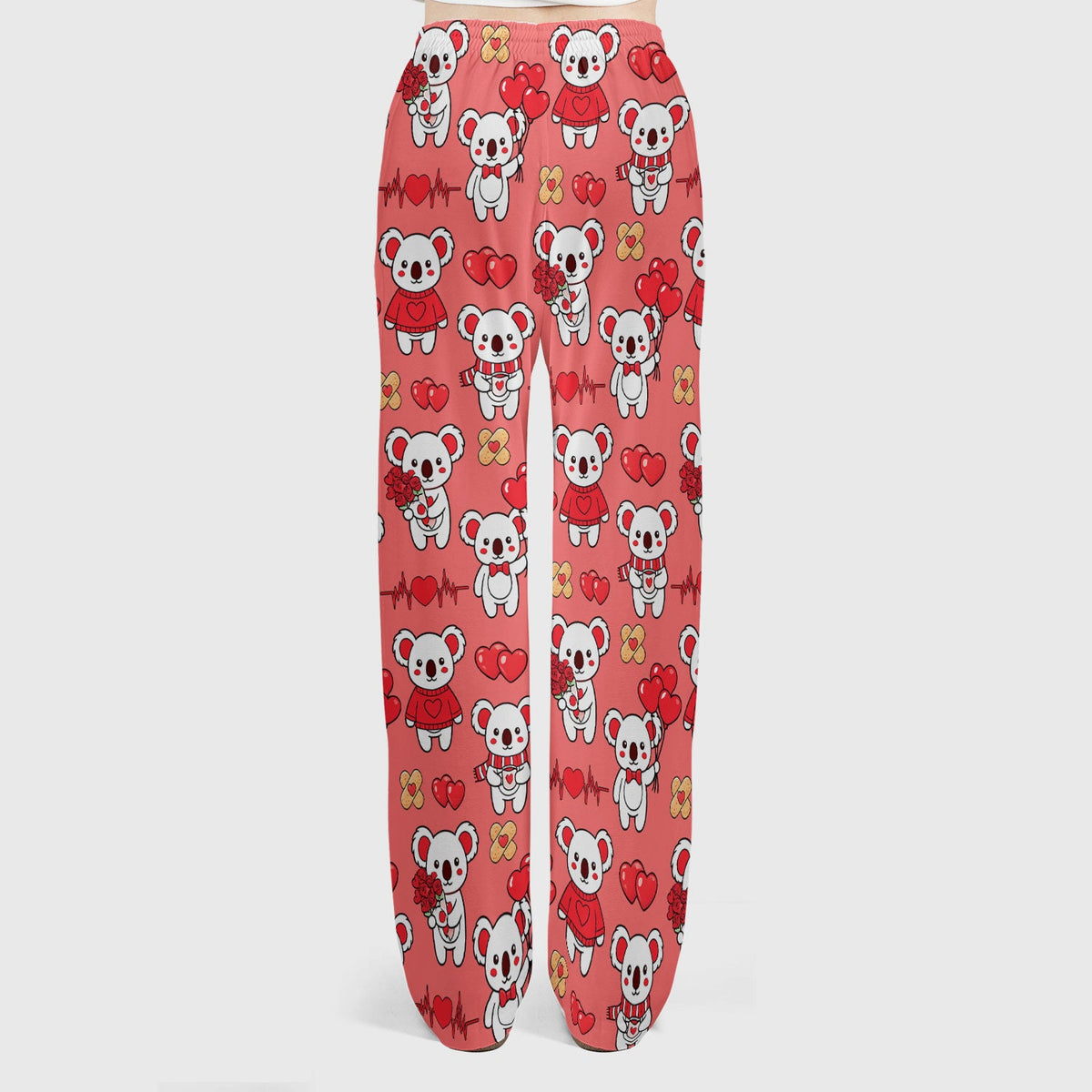 Sweet Koala Valentine Medical Design Scrub Set, Breathable Med Uniform