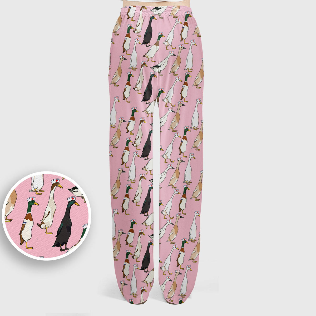 Duck Pattern Nurse Scrub Set