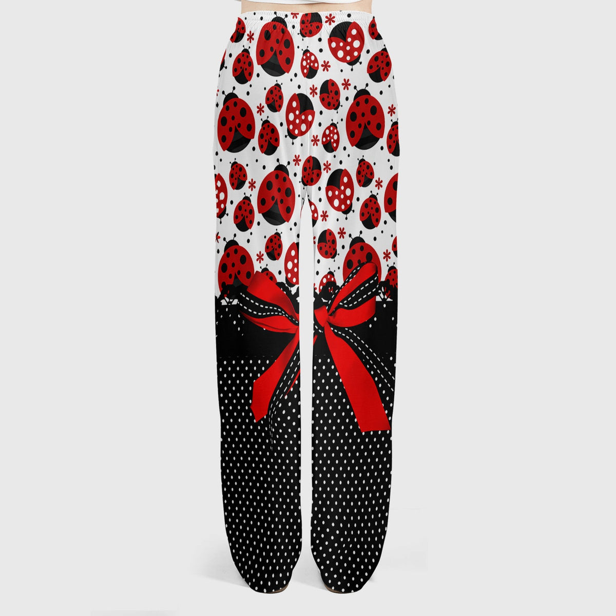 Ladybug Red Ribbon Polka Nurse Scrub Set