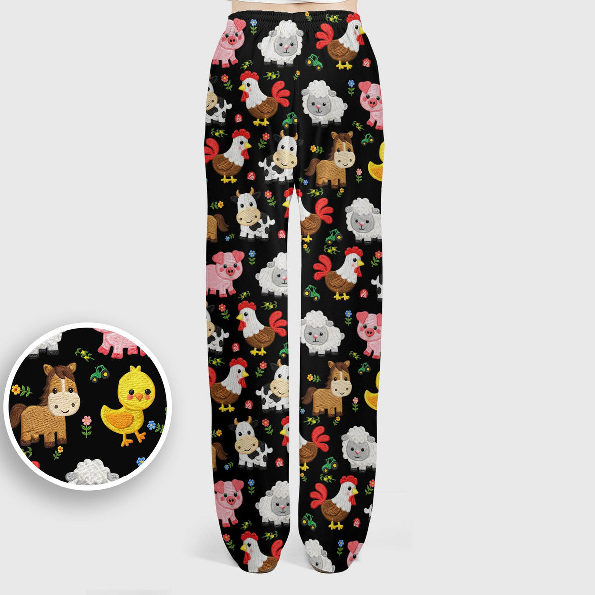 Cartoon Farm Animal Nurse Scrub Set