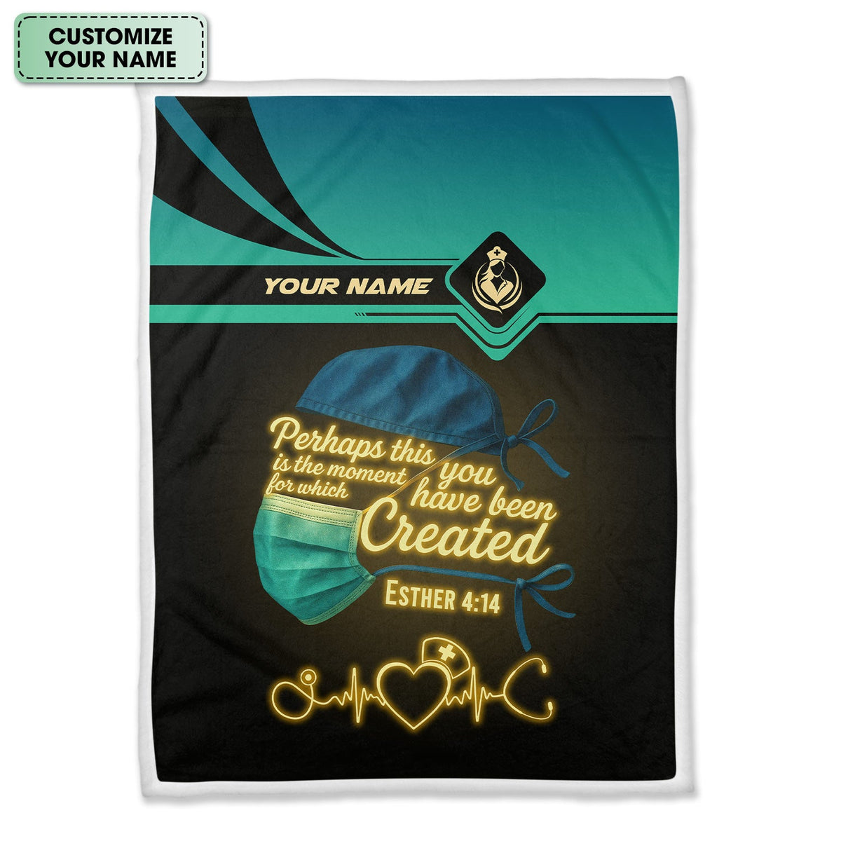 Personalized Esther 4:14 Nurse Blanket