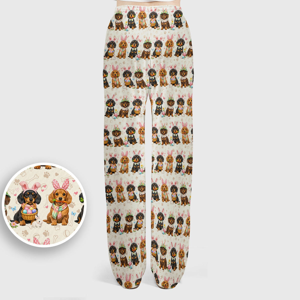Easter Dachshund Bunny Nurse Scrub Set