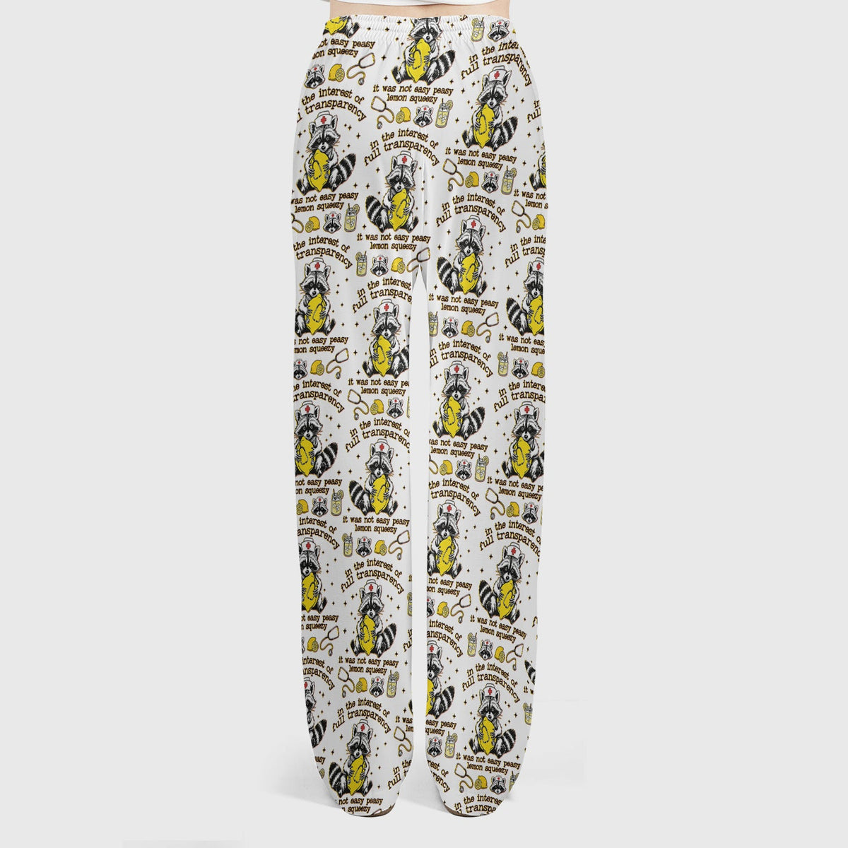 Raccoon Lemon Quote Nurse Scrub Set