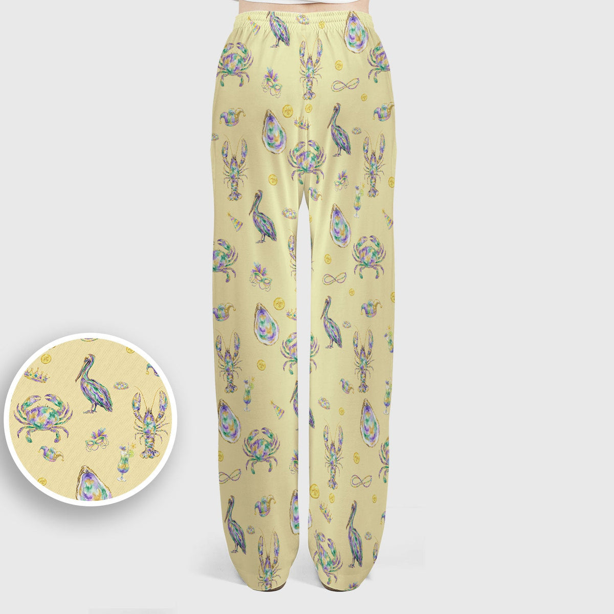Mardi Gras Seafood Nurse Scrub Set