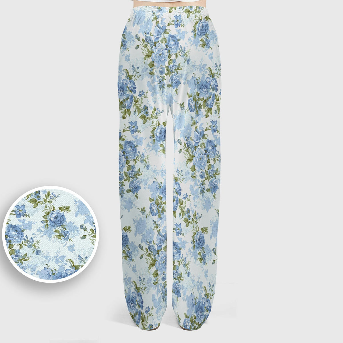 Cute Blue Floral Nurse Scrub Set