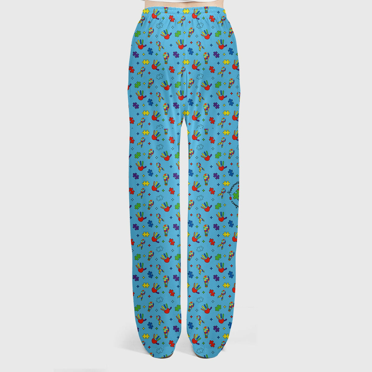Autism Awareness Colorful Puzzle Nurse Scrub Set
