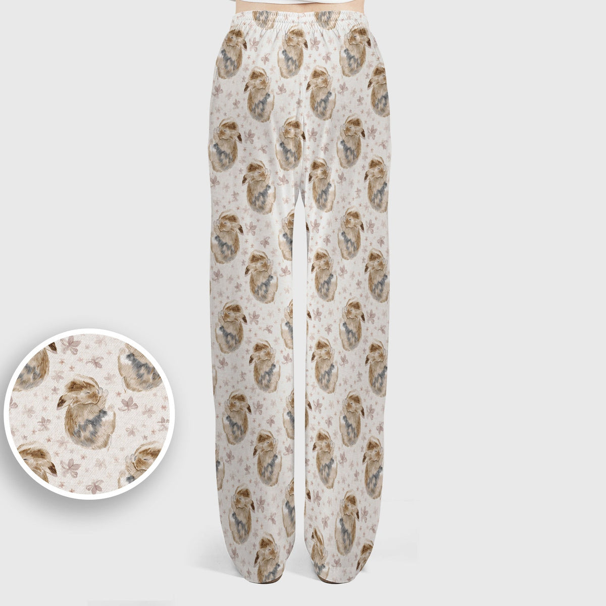 Sleeping Bunny Floral Meadow Nurse Scrub Set