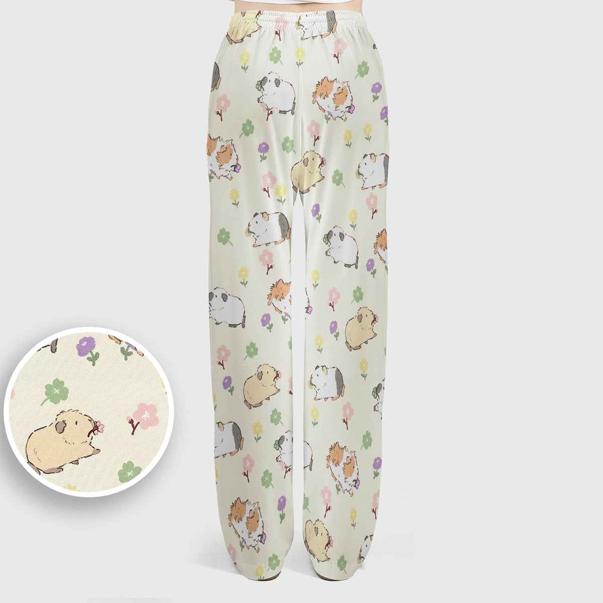 Cozy Guinea Pig Floral Doodle Nurse Scrub Set