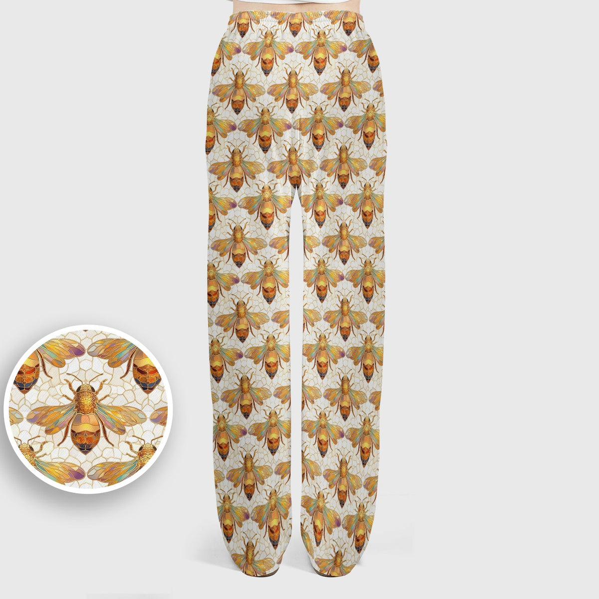 Golden Honey Bee Honeycomb Nurse Scrub Set