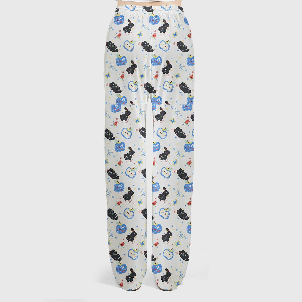 Black Cat Apple Nurse Scrub Top