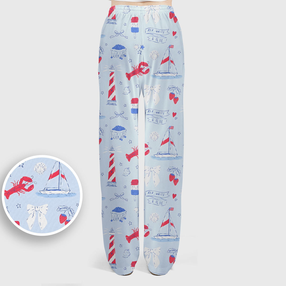 Lobster Lighthouse Sailboat Nurse Scrub Set