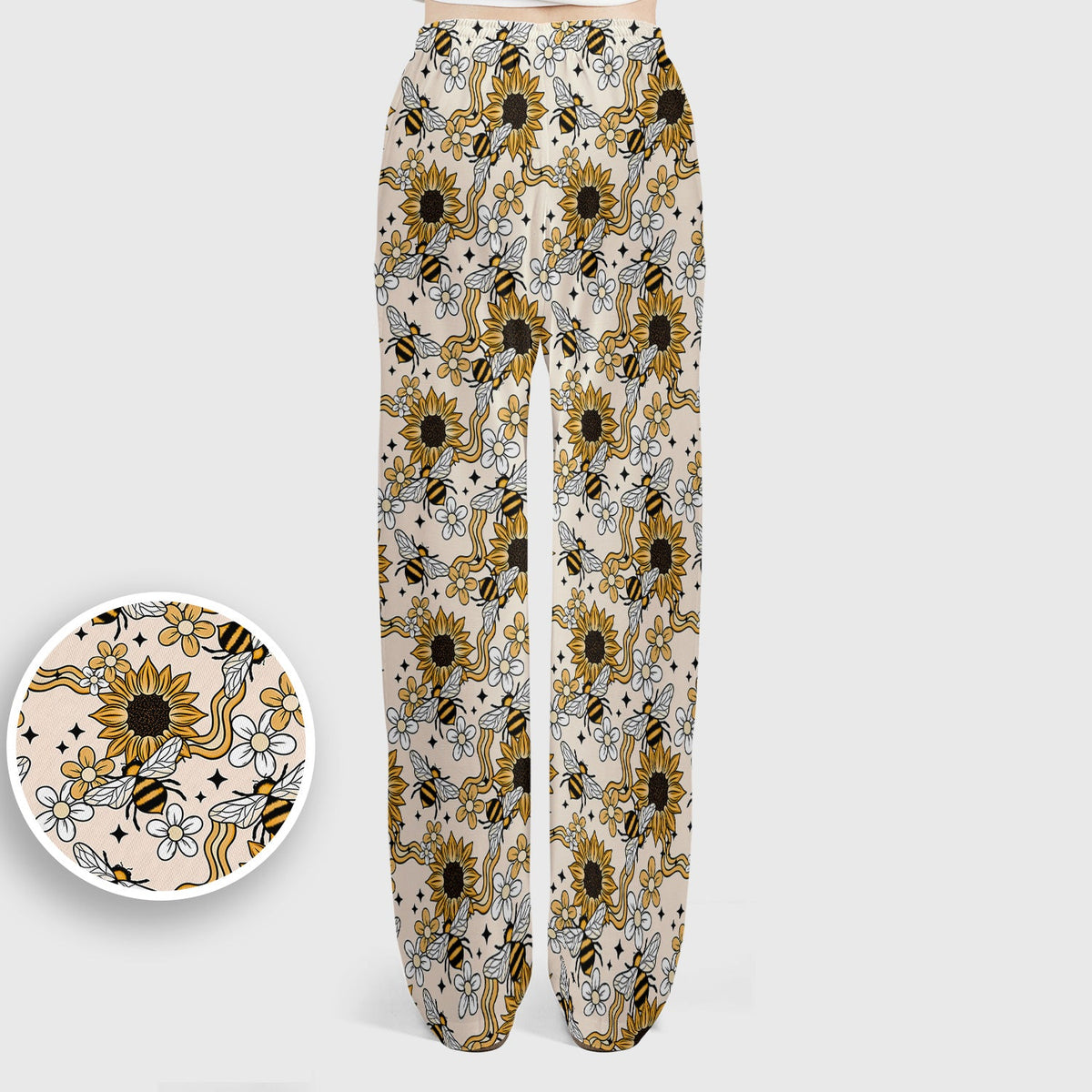 Sunflower Honey Bee Floral Nurse Scrub Set